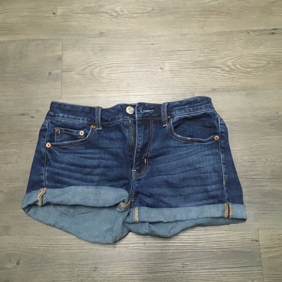 American eagle denim stretch shorts with cuff - Picture 2 of 7